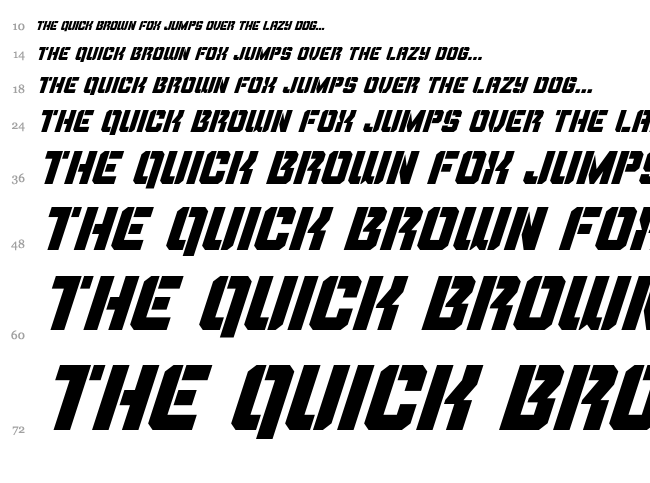 Thunder Trooper font waterfall