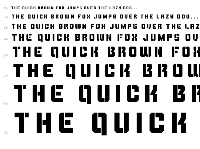 Thunder Trooper font waterfall