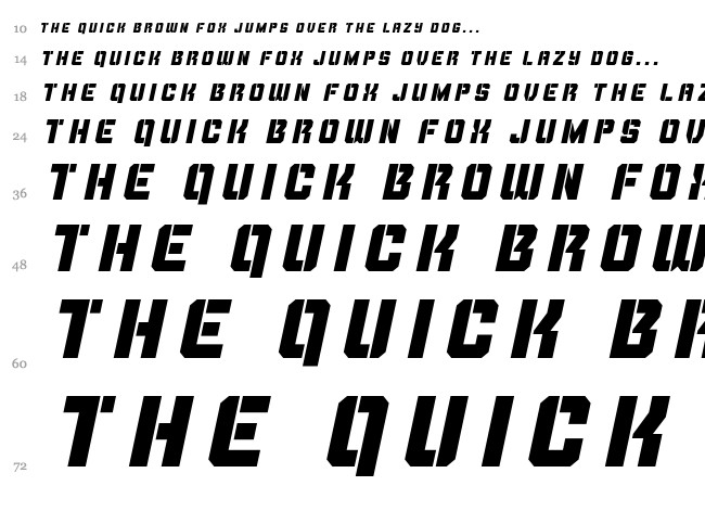 Thunder Trooper font waterfall