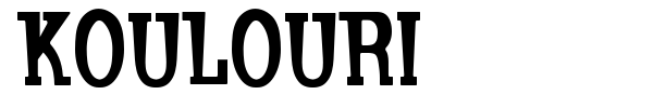Koulouri font preview