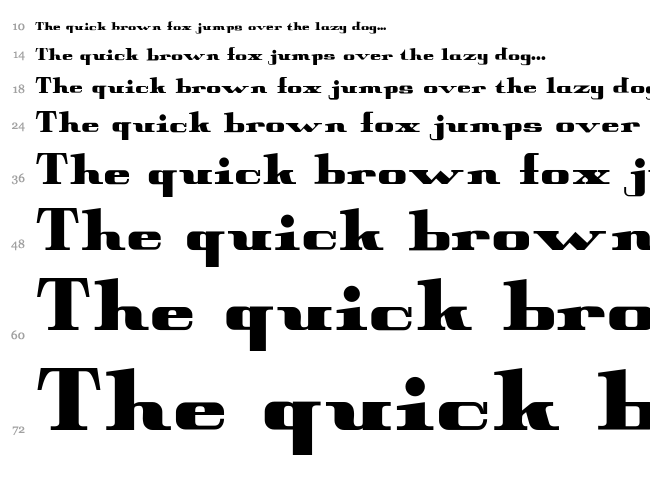 Peter Obscure font waterfall