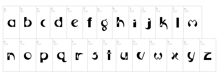 Stella font map