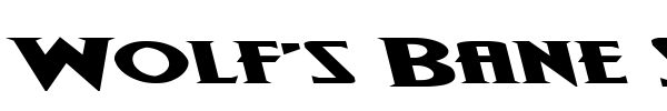 Wolf's Bane Super-Expanded font preview