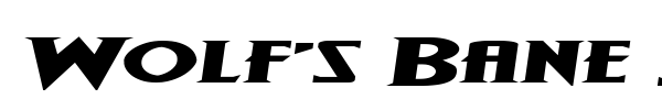 Wolf's Bane Super-Expanded font preview