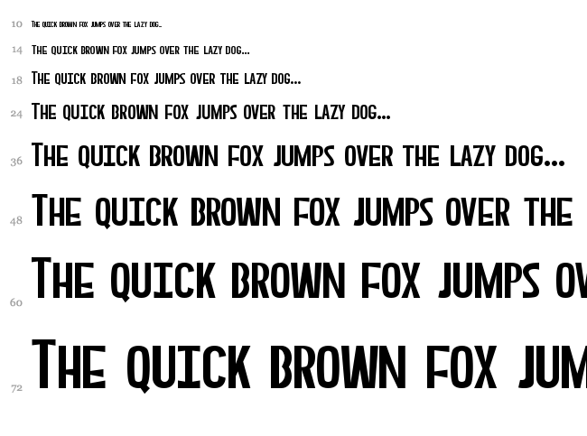 Asperian font waterfall
