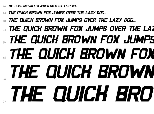 Blockem Sockem font waterfall