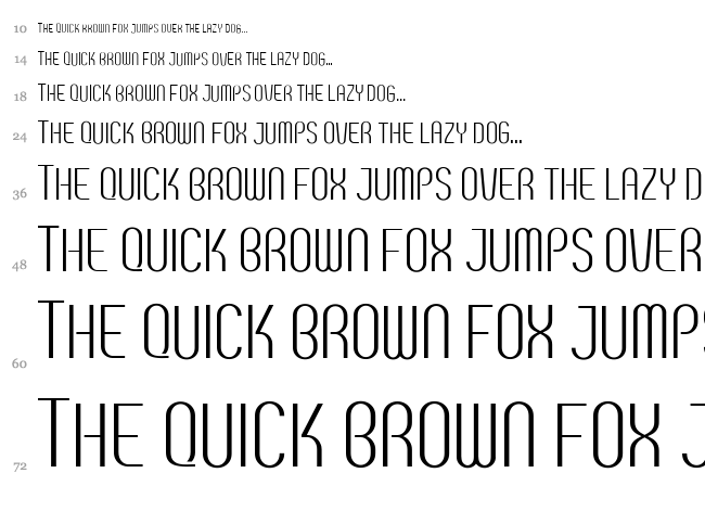 Breve SC font waterfall