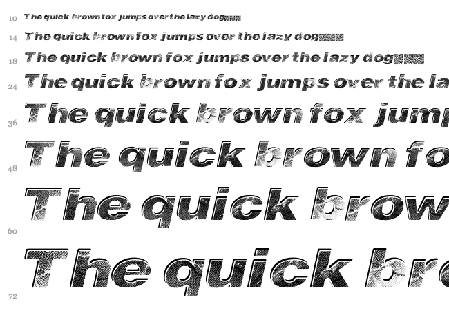 Close Race font waterfall