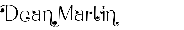 Dean Martin font preview