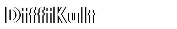 DiffiKult font preview
