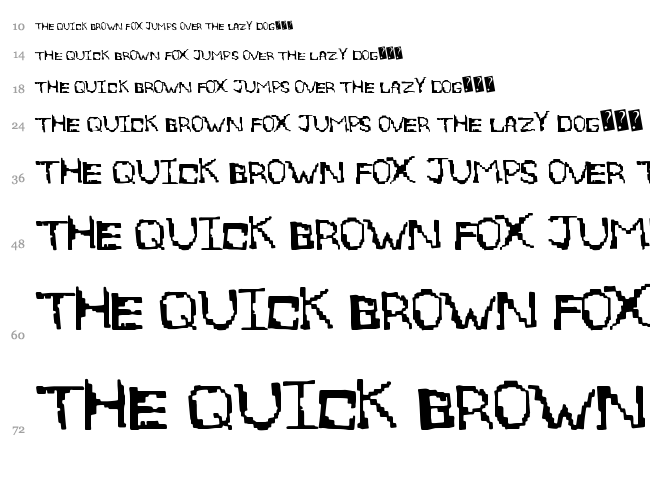 EightBite font waterfall
