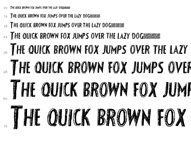 Fancy Shadow font waterfall