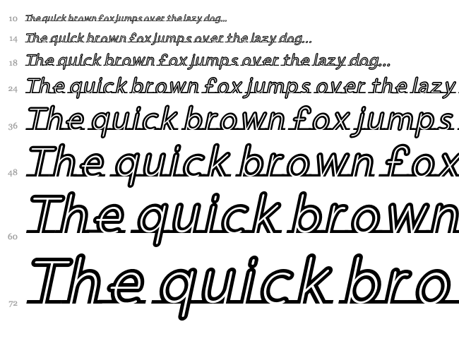 Fortrack font waterfall