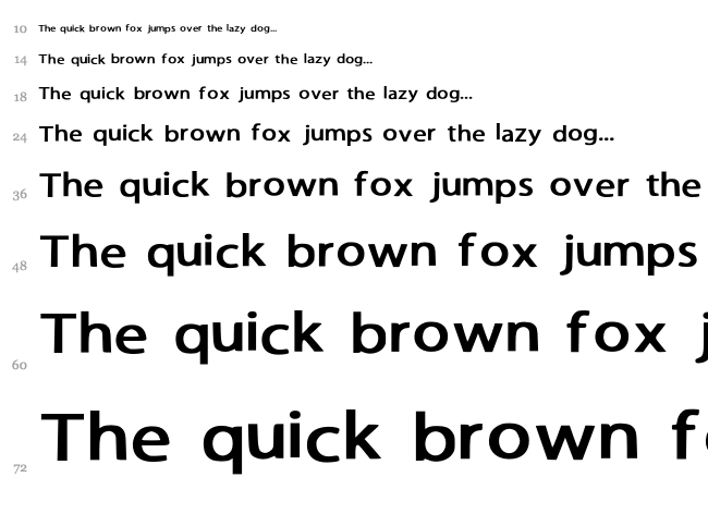 Greek Classics font waterfall