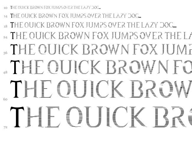 KH Tempery font waterfall