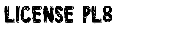 License PL8 font preview