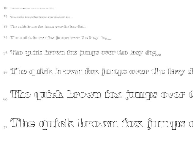 Lower Haight font waterfall