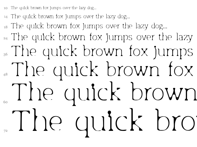 Osgood Slab font waterfall