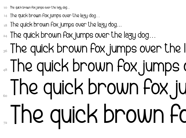 Peanut Butter Cookies font waterfall
