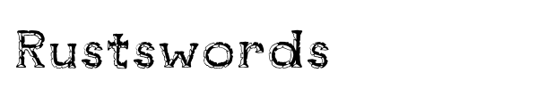 Rustswords font preview