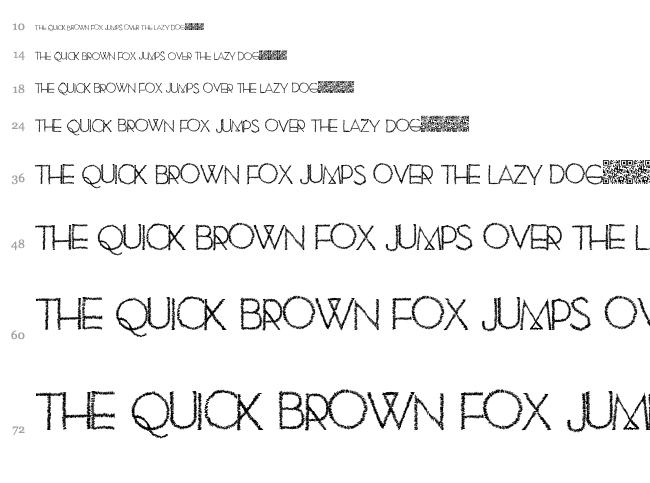 Sew Modern font waterfall