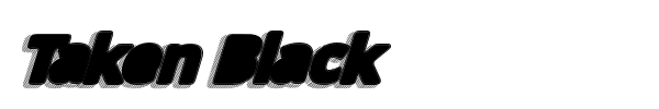 Taken Black font preview