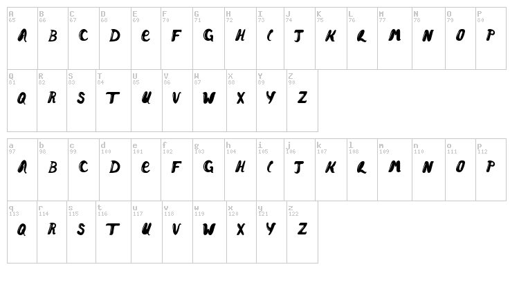 Tomstaint font map