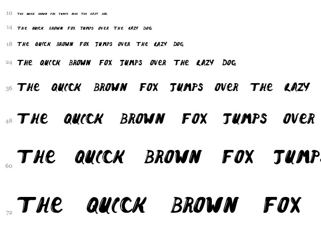 Tomstaint font waterfall