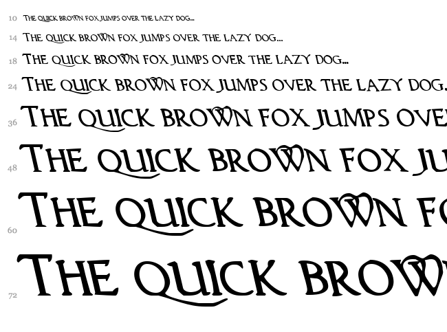 Woodgod font waterfall