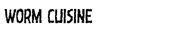 Worm Cuisine font preview