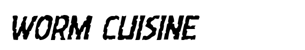 Worm Cuisine font preview