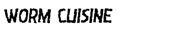 Worm Cuisine font preview