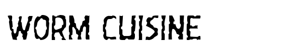 Worm Cuisine font preview