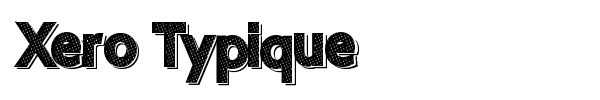 Xero Typique fuente