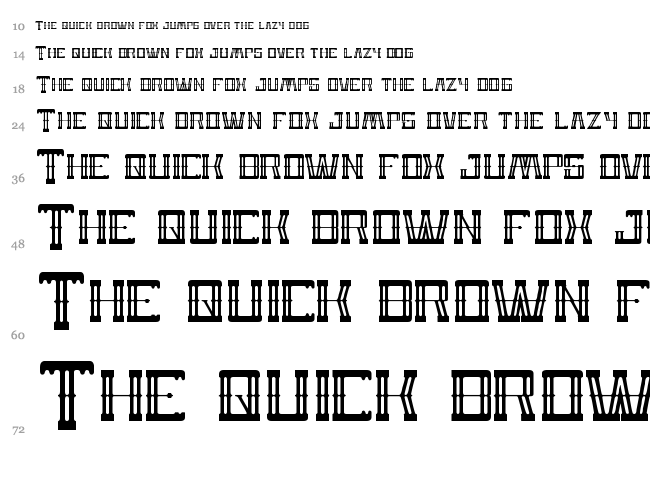 Zeppelin font waterfall