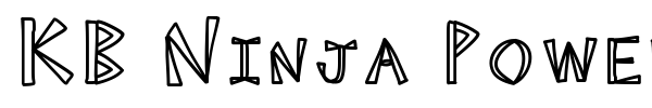 KB Ninja Power font preview