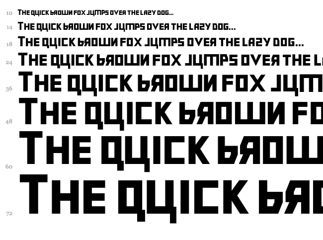 Bolshevik font waterfall