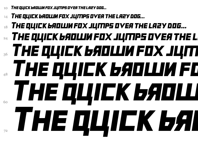 Bolshevik font waterfall