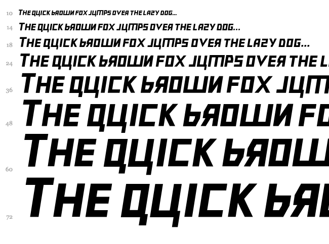 Bolshevik font waterfall