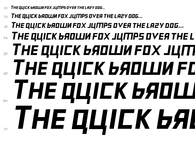 Bolshevik font waterfall