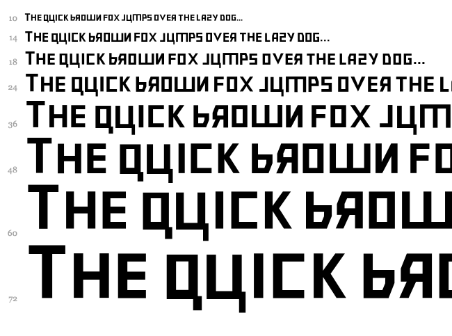Bolshevik font waterfall