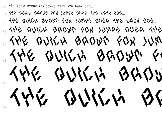 Cut The Crap font waterfall