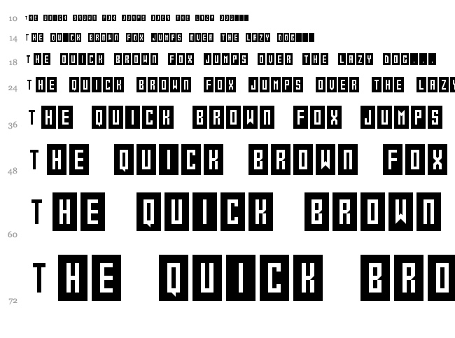 Gameshow font waterfall