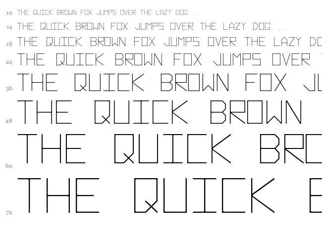 Hyperspace font waterfall