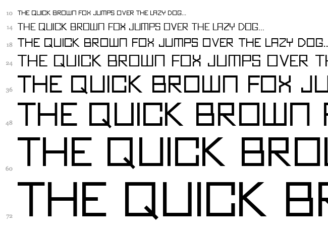 Kubus font waterfall
