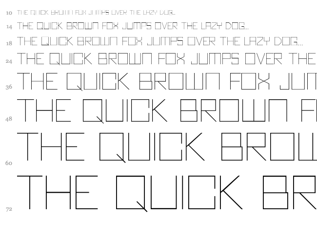 Kubus font waterfall