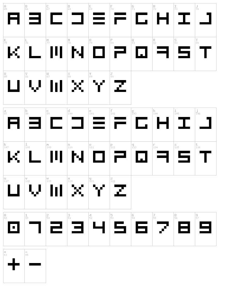 Topo font map