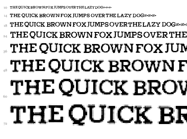Higher Pixels font waterfall
