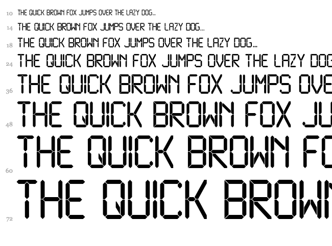 Liquid Crystal font waterfall