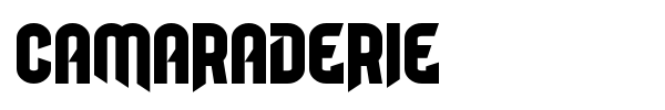 Camaraderie font preview